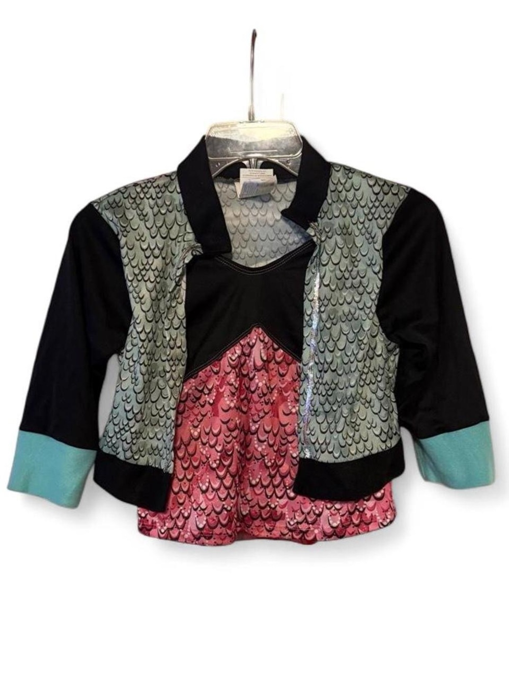 Monster High Blue Lagoon Black, Pink & Aqua Colorblock Mermaid Costume